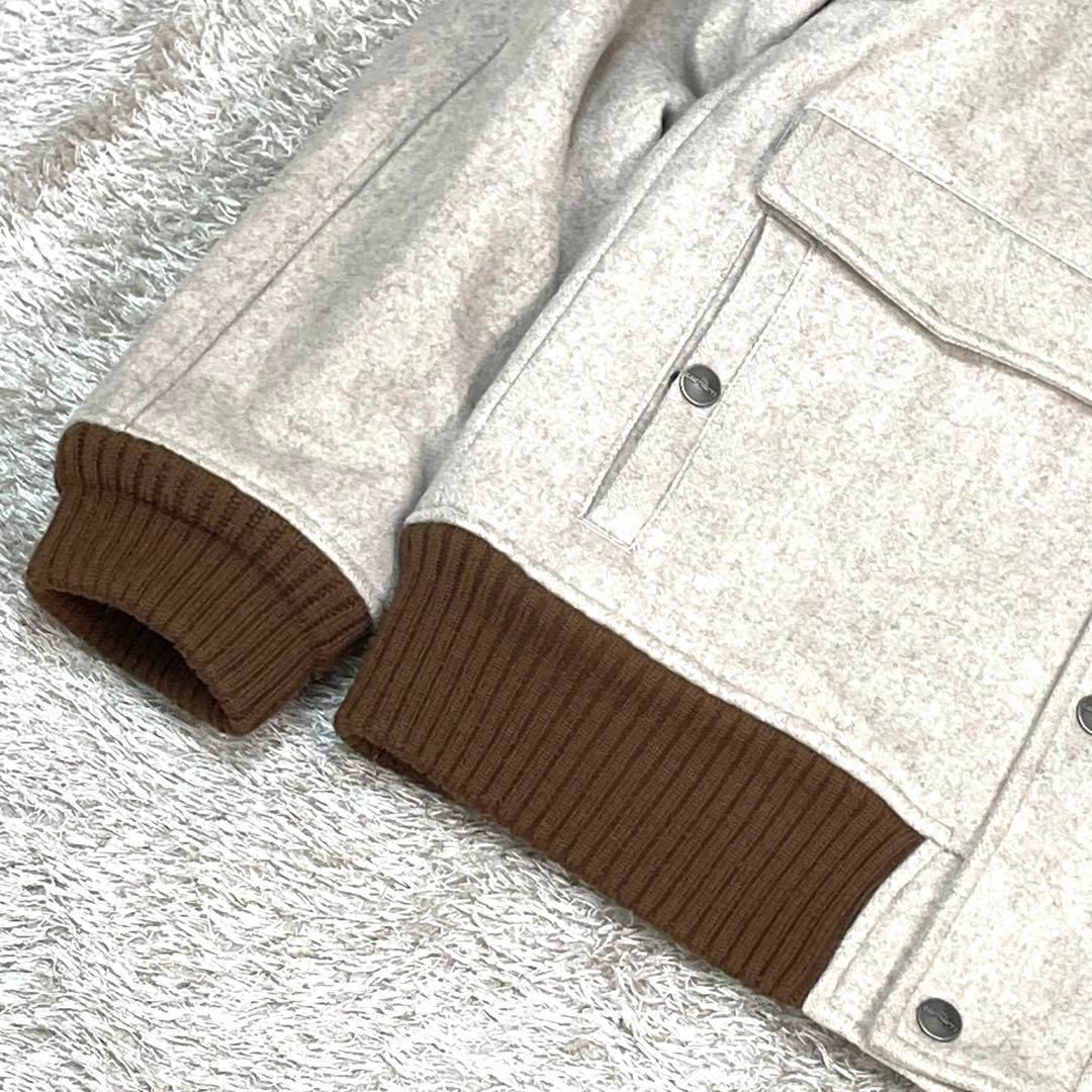 美品カーハート 刺繍ロゴ ウール 中綿ジャケット ブルゾン ファー キルティング