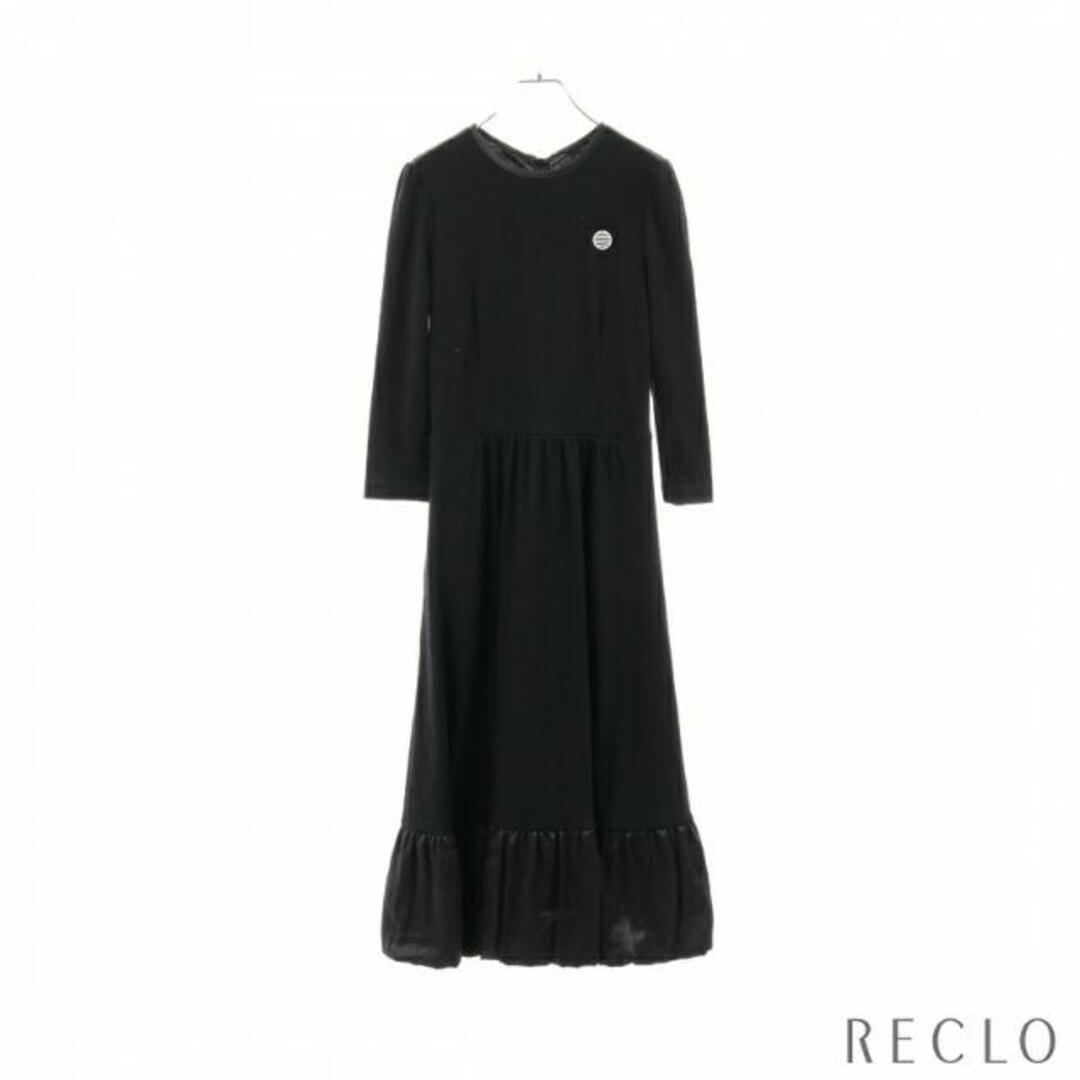 WEEKEND BALLOON HEM DRESS ワンピース ウール サテン ブラック