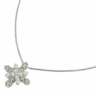 ダイヤモンド/1.00ct クロスデザイン ネックレス K18WG 美品の通販 by