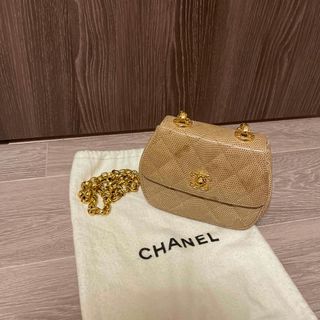 シャネル(CHANEL)の専用CHANEL ミニマトラッセ リザード ベージュ ゴールドチェーン(ショルダーバッグ)