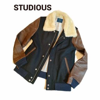 ステュディオス アウター スタジャン ラムレザー 羊革 ファー STUDIOUS