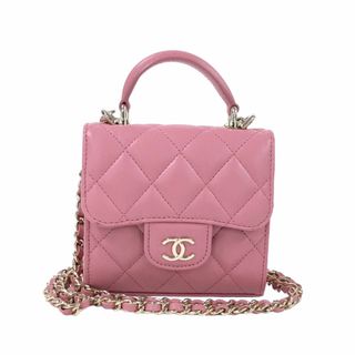 シャネル(CHANEL)の　シャネル CHANEL ミニミニマトラッセ チェーンクラッチ AP2682 ピンク ゴールド金具 ラムスキン レディース ハンドバッグ(ハンドバッグ)