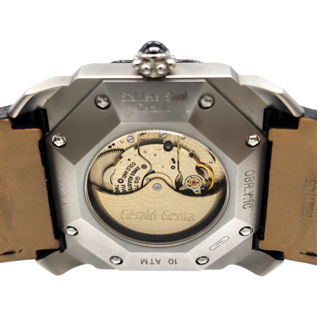 ブルガリ BVLGARI オクト バイレトロ ジェラルド・ジェンタ BGO43BSCVDBR SS/セラミック/アリゲーターレザーベルト メンズ 腕時計