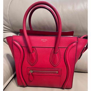 セリーヌ(celine)のセリーヌ　マイクロラゲージレッド(ハンドバッグ)