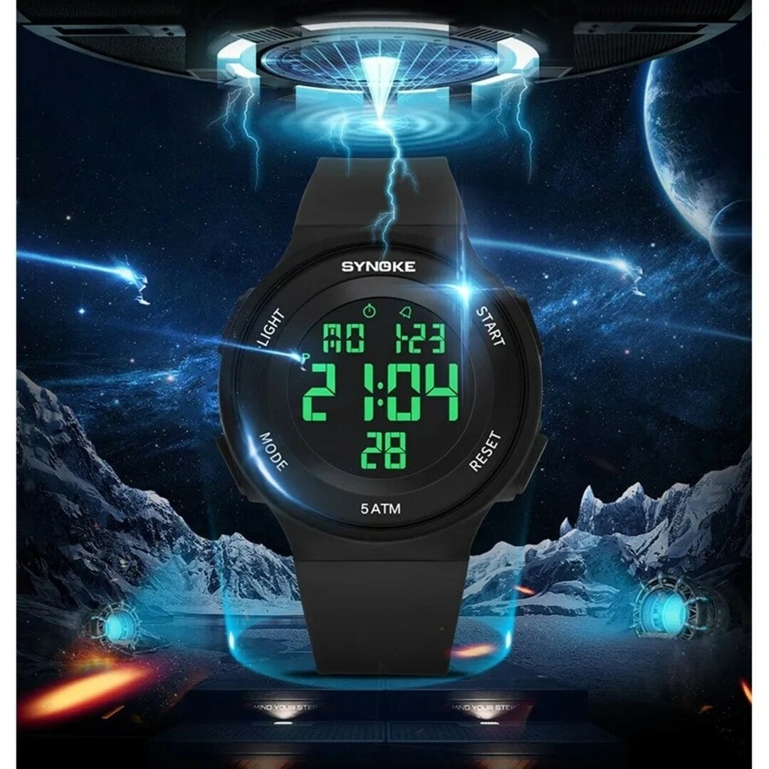 メンズ腕時計 新品 Synoke 50M防水 デジタルウォッチ メンズの時計(腕時計(デジタル))の商品写真