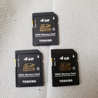 トウシバ(東芝)のSD メモリーカード　4GB 3枚セット　TOSHIBA(その他)