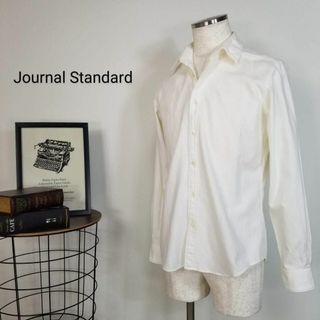 ジャーナルスタンダード(JOURNAL STANDARD)のジャーナルスタンダード上質コットンウールレギュラーカラーシャツ長袖メンズM白系(シャツ)