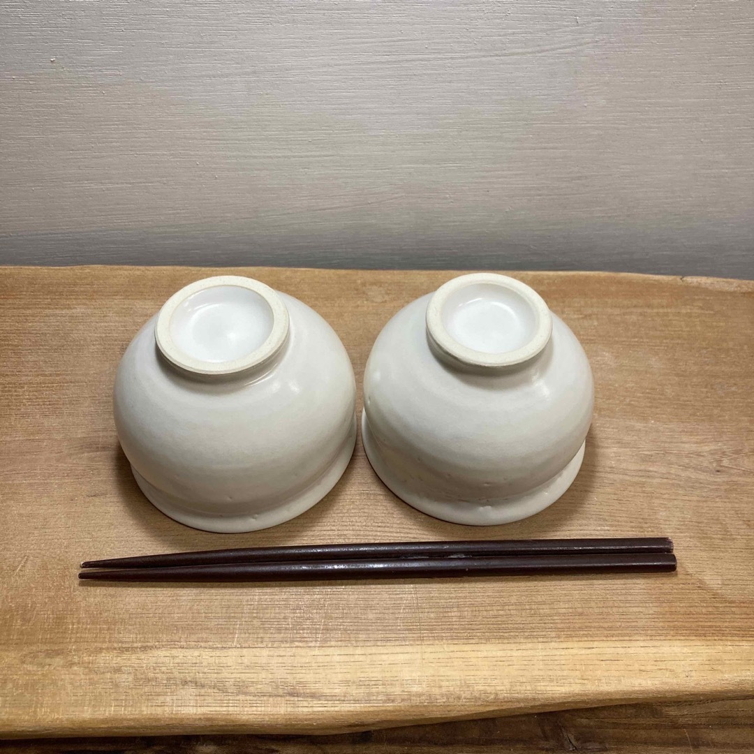 新品　陶器　陶芸作家　オフホワイトの冷茶カップ2個 インテリア/住まい/日用品のキッチン/食器(食器)の商品写真