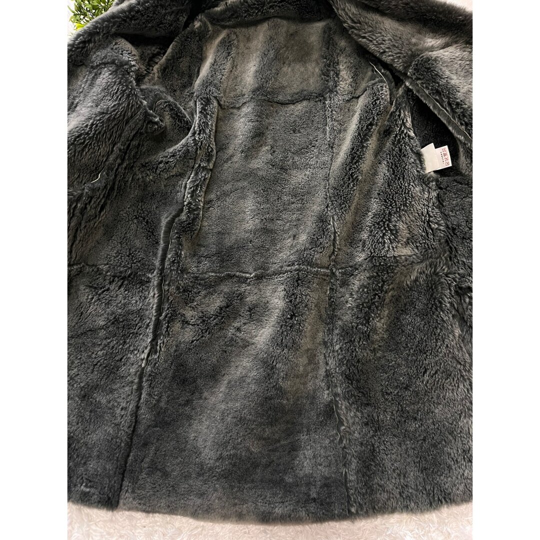 DAKS ダックス ムートンコート ボア ジャケット カーキ