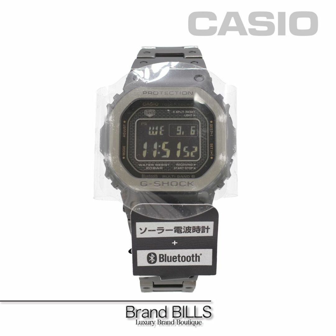 未使用品 カシオ G-SHOCK 腕時計 MW-B5000MB-1JF ソーラー Bluetooth搭載 ステンレススチール ブラック