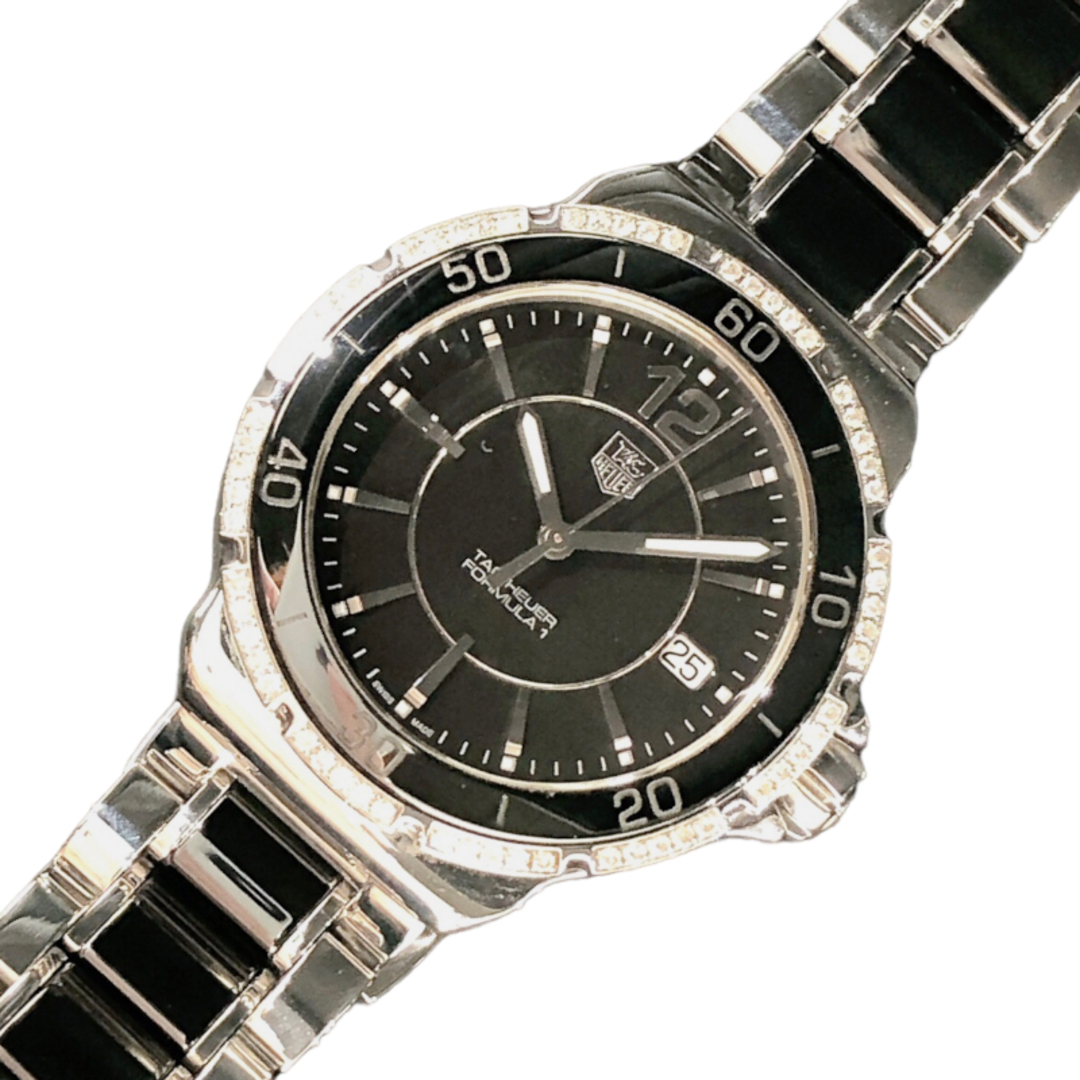 タグ・ホイヤー TAG HEUER フォーミュラー1 レディダイヤモンド WAH1212 ブラック SS/セラミック 純正ダイヤモンド クオーツ レディース 腕時計