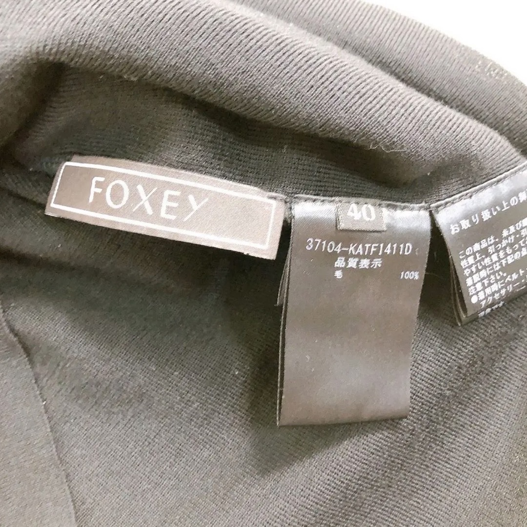 FOXEY(フォクシー)のFOXEY フォクシー シルヴィアボウ セーター 長袖 ニット ブラック 40 レディースのトップス(ニット/セーター)の商品写真