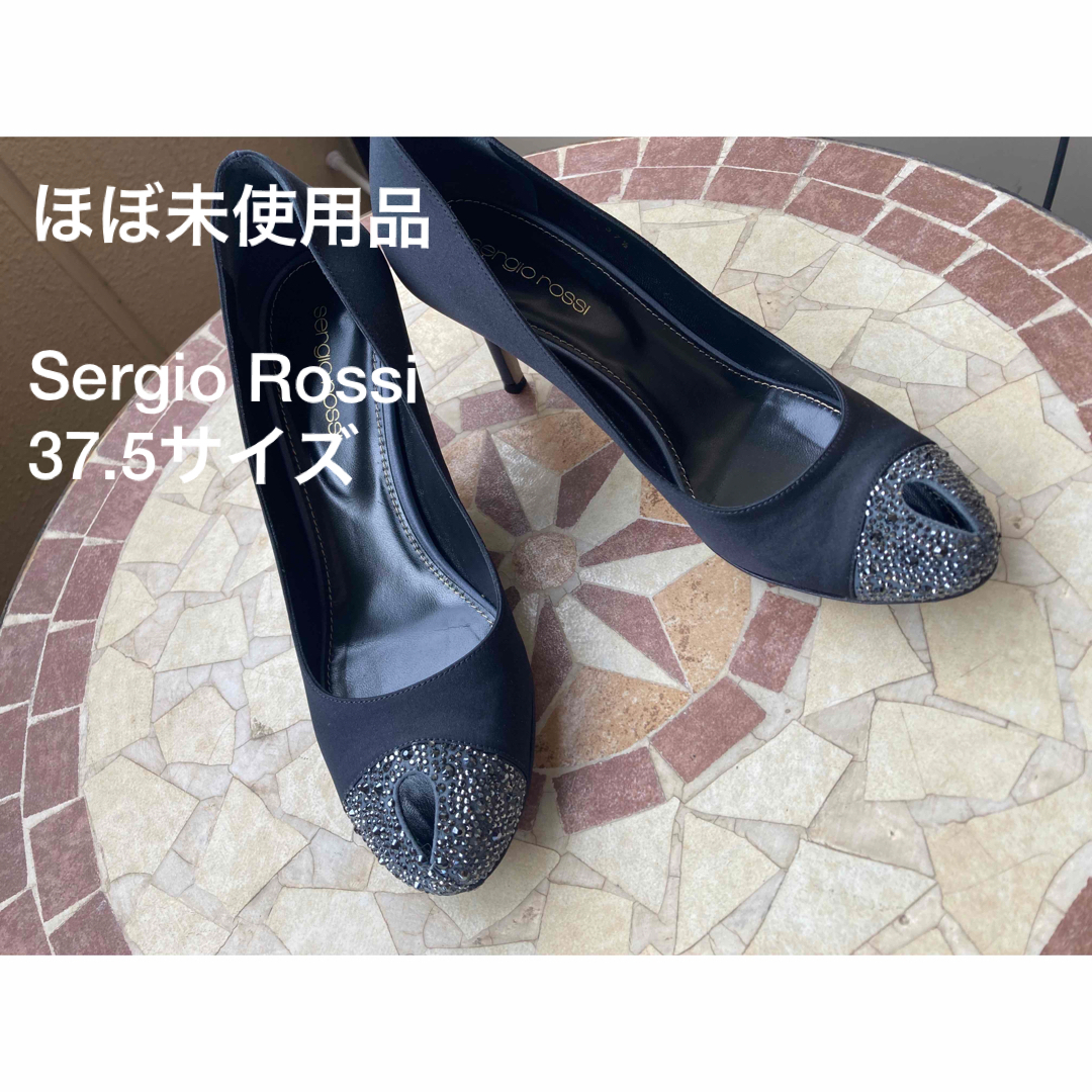 未使用 sergio rossi セルジオロッシ オープントゥ パンプス