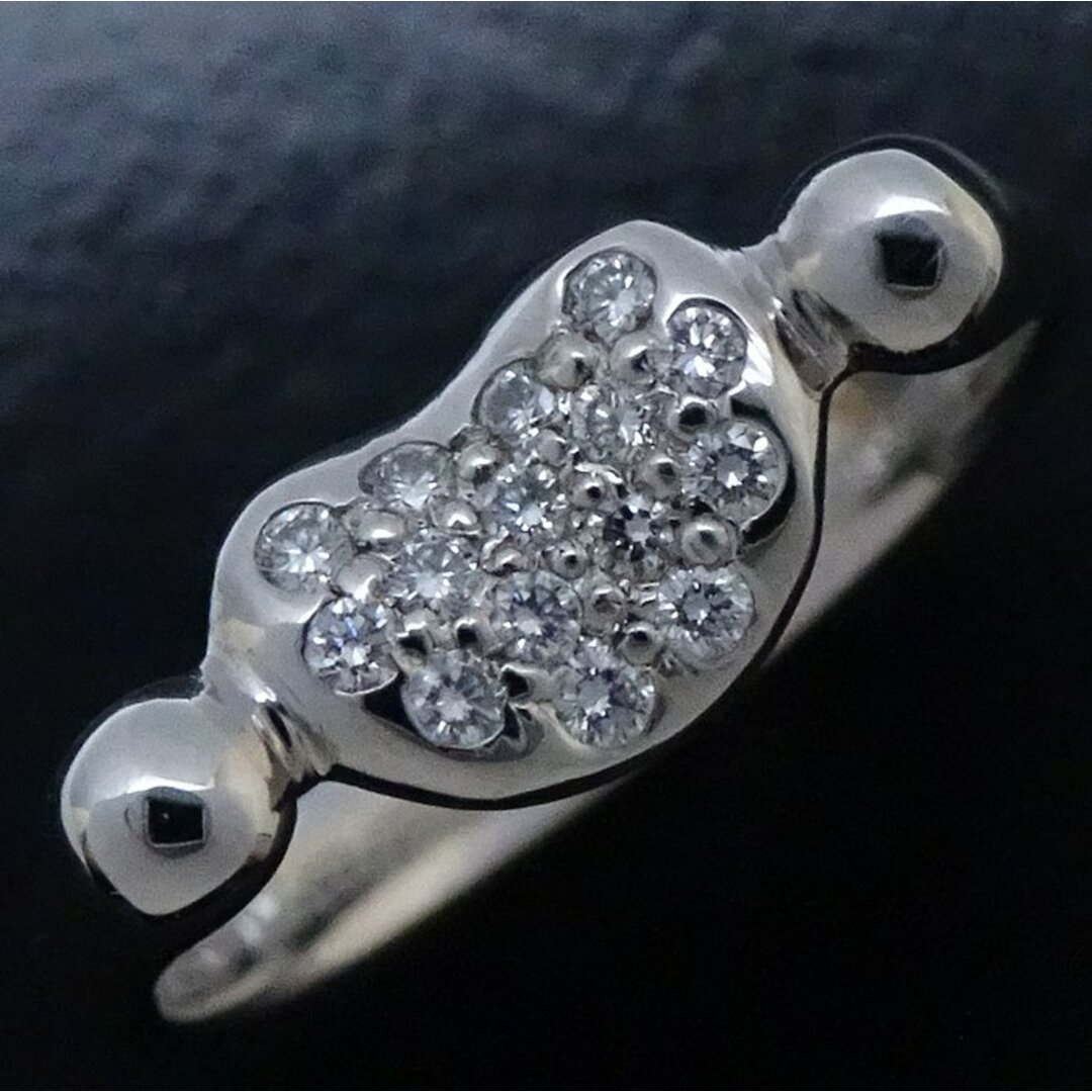 TIFFANY&Co. ティファニー ビーン リング 指輪 ダイヤモンド 8号 Pt950プラチナ/290336【中古】【BJ】