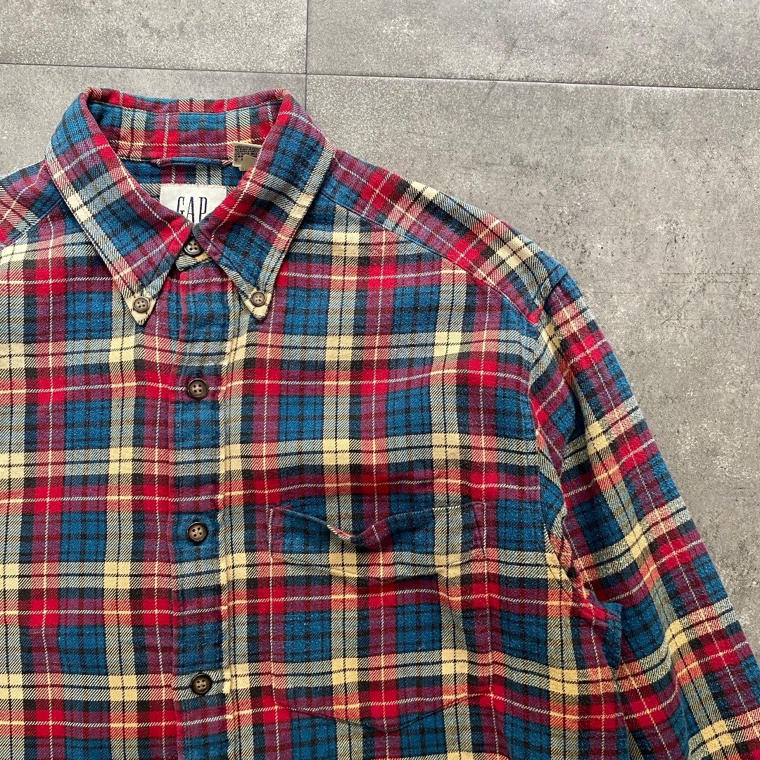 GAP - 90s oldGAP オールドギャップ チェック柄ネルシャツ S