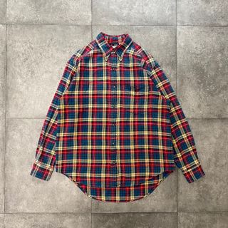 ギャップ(GAP)の90s oldGAP オールドギャップ チェック柄ネルシャツ S ブルー系(シャツ)