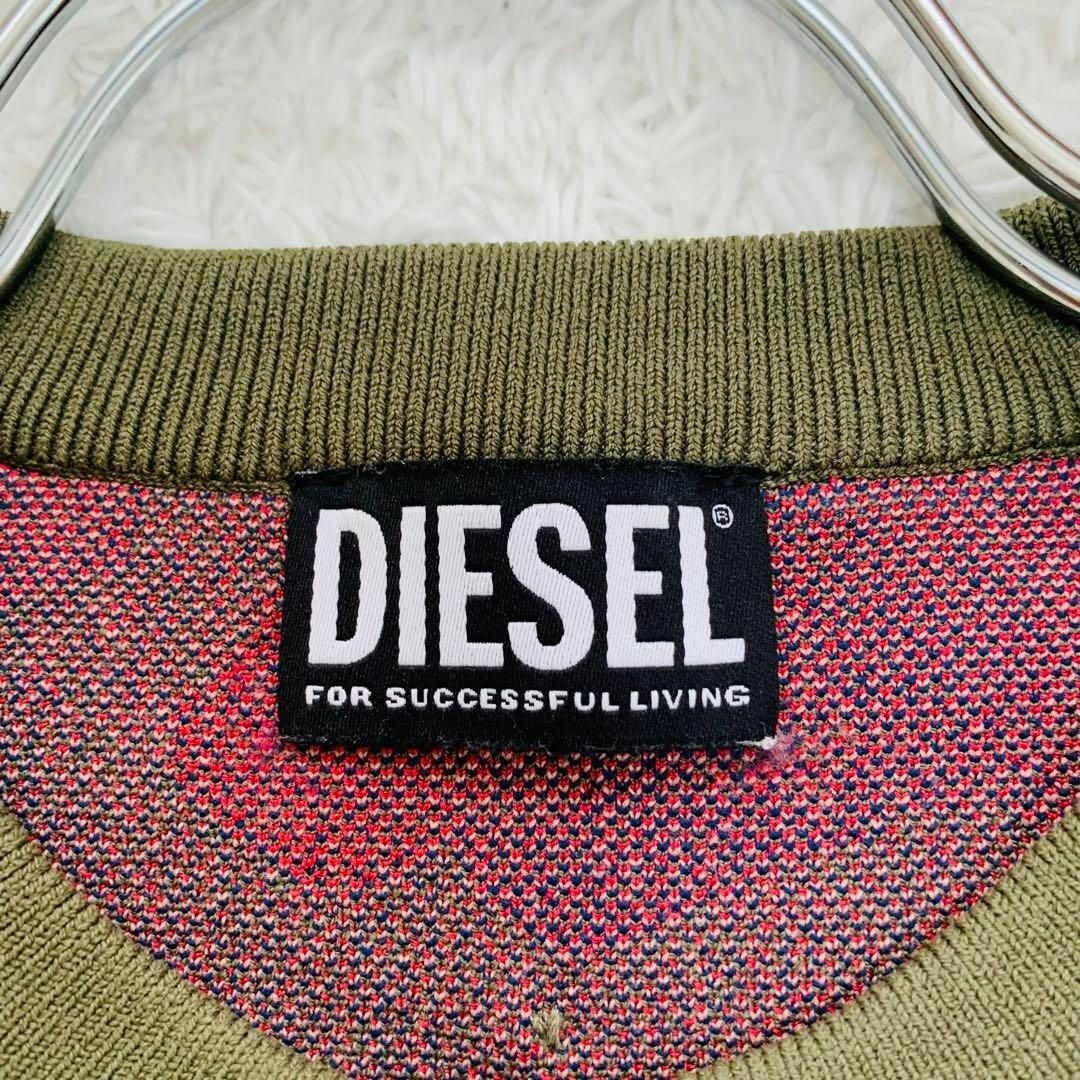 DIESEL(ディーゼル)の美品✨ディーゼル ニット 総柄 迷彩柄 グリーン XS レディースのトップス(ニット/セーター)の商品写真