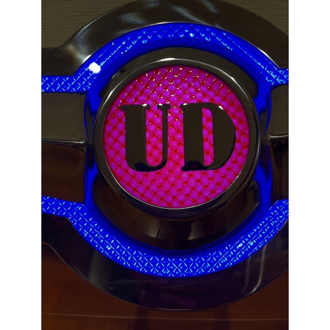 UD バスマーク 青 ブルー 希少 アンドン 丸棒巻き8mm デコトラ レトロ