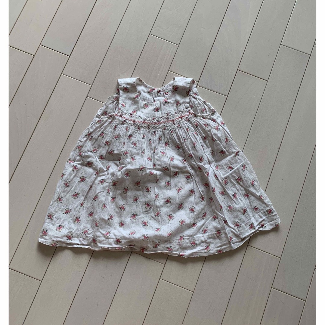 Bonpoint(ボンポワン)のボンポワン　18m ワンピース　カーディガン　セット キッズ/ベビー/マタニティのキッズ服女の子用(90cm~)(カーディガン)の商品写真