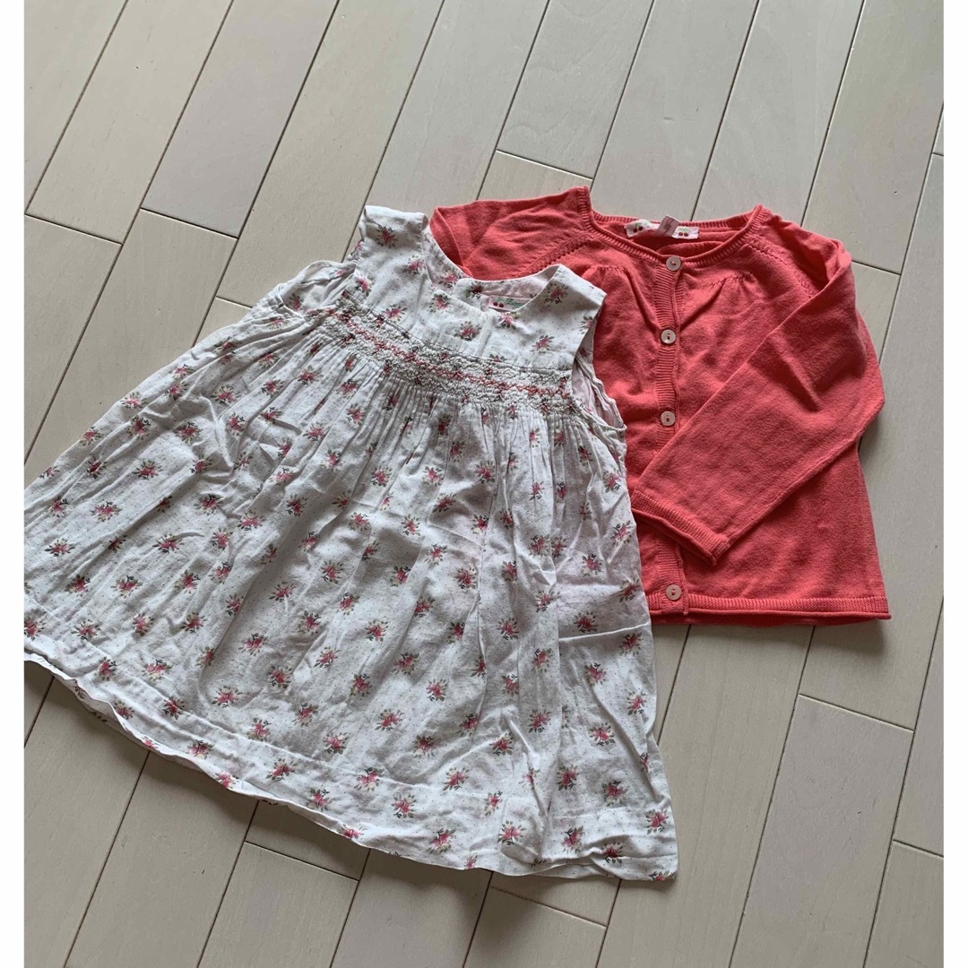 Bonpoint(ボンポワン)のボンポワン　18m ワンピース　カーディガン　セット キッズ/ベビー/マタニティのキッズ服女の子用(90cm~)(カーディガン)の商品写真