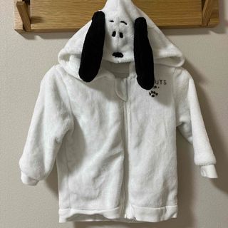 スヌーピー(SNOOPY)の美品　スヌーピー　赤ちゃんフリース(カバーオール)