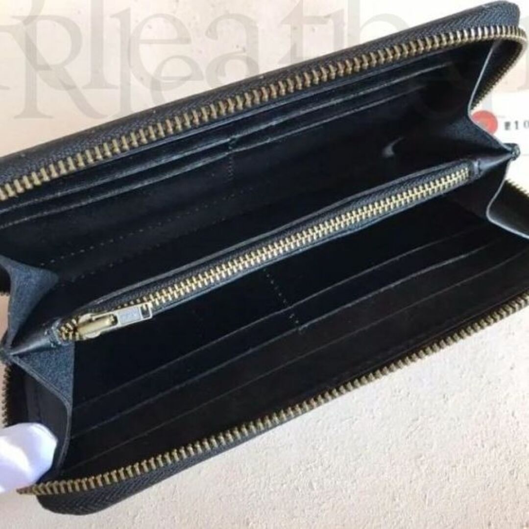 イタリアンレザー 本革 財布 長財布 ラウンドファスナー ハンドメイド #619