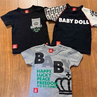 ベビードール(BABYDOLL)のベビド■モノトーンTシャツ3点セット■サイズ90(Tシャツ/カットソー)