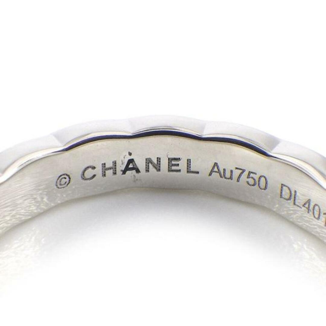 シャネル CHANEL リング ココクラッシュ ミニ J11793 マリッジ バンド マトラッセ キルティング K18WG 6.5号 / #47 【箱・保付き】