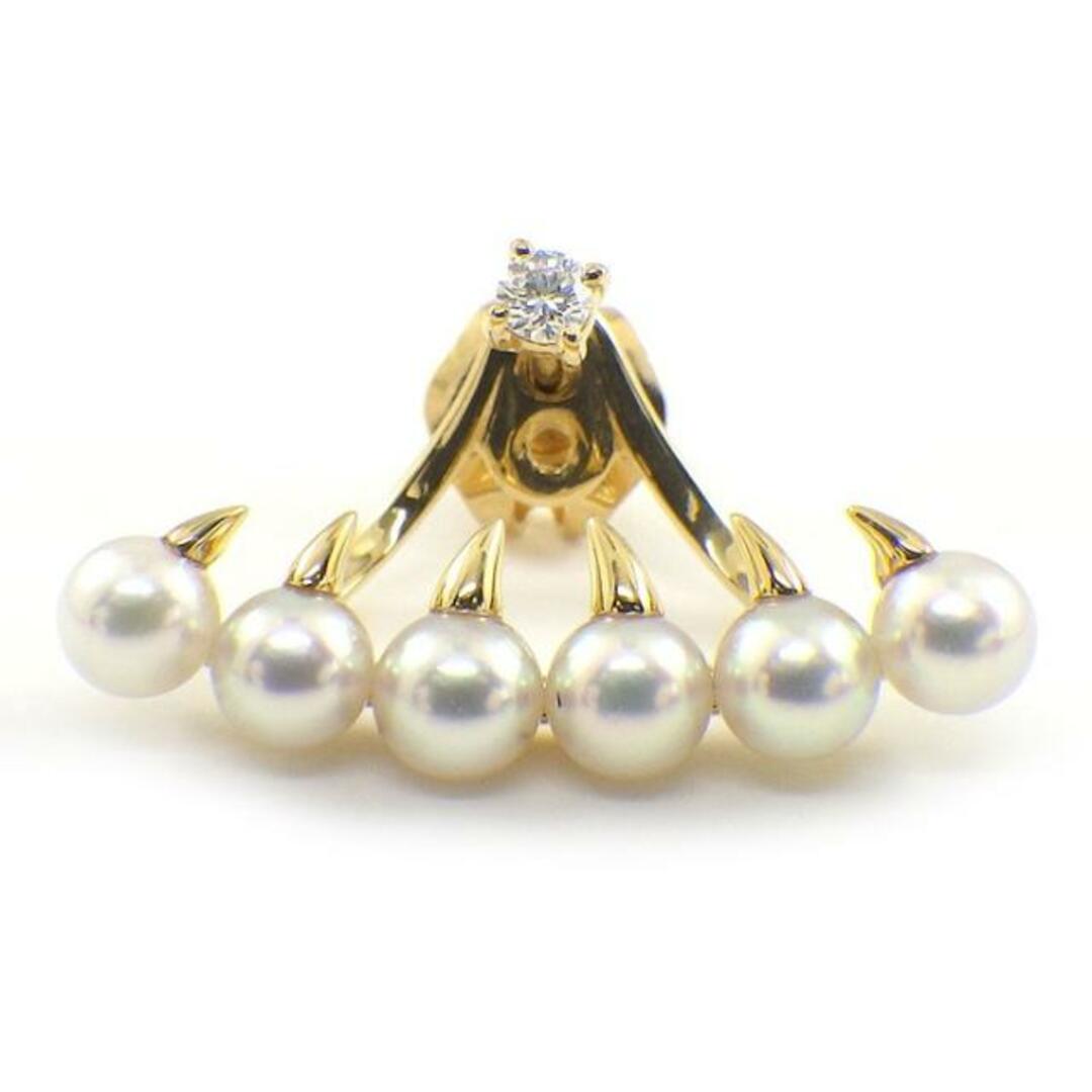 MIKIMOTO トルマリン ダイヤモンド  ピアス K18YG レディース