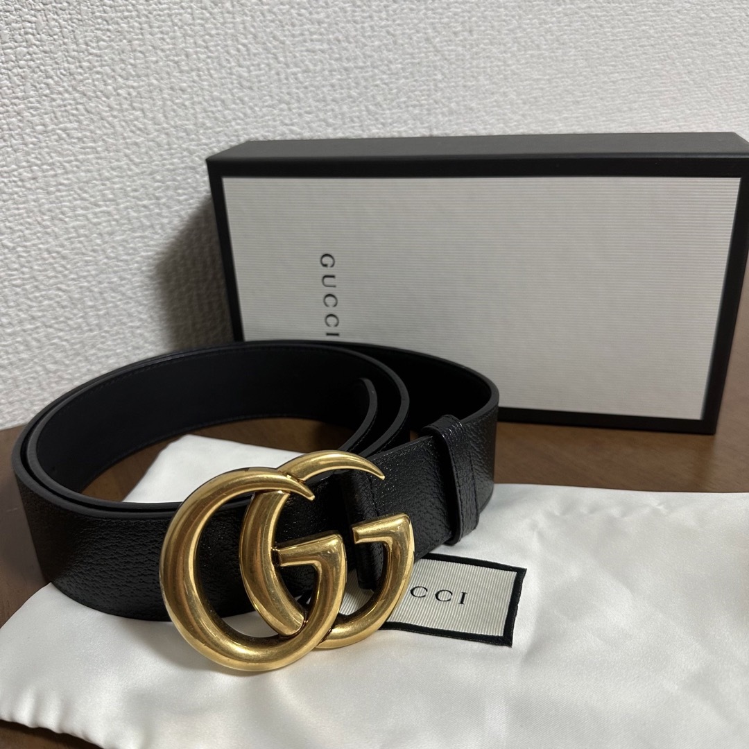 Gucci - Gucci ダブルGバックル レザーベルトの通販 by Rosemary's