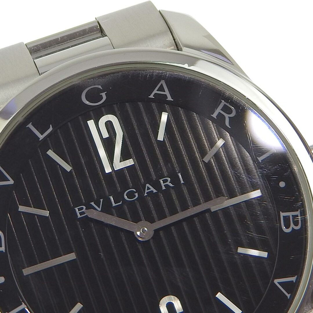 BVLGARI(ブルガリ)の【BVLGARI】ブルガリ ソロテンポ ST42S ステンレススチール シルバー クオーツ アナログ表示 メンズ 黒文字盤 腕時計 メンズの時計(腕時計(アナログ))の商品写真