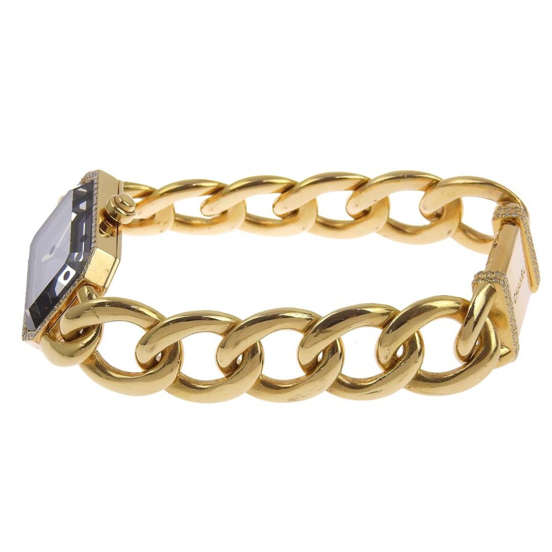 CHANEL】シャネル プルミエールXL ダイヤベゼル H0113 K18イエロー