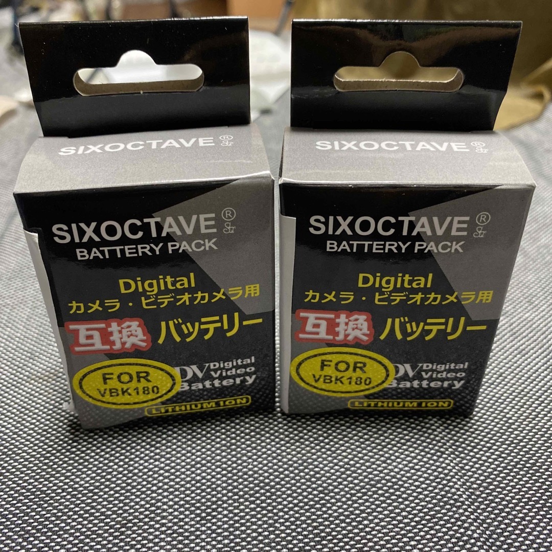 2個セット　ビデオカメラ　互換バッテリー　VBK180 スマホ/家電/カメラのカメラ(その他)の商品写真