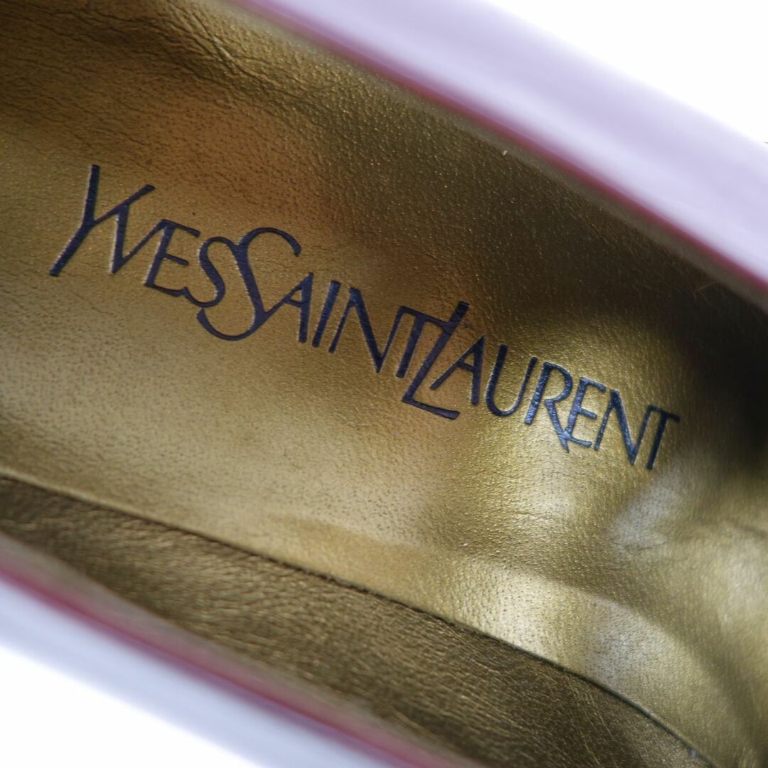 Saint Laurent(サンローラン)の未使用 Vintage イヴサンローラン Yves Saint Laurent パンプス ヒール レースアップ カーフレザー シューズ レディース 36.5(23.5cm相当) ボルドー レディースの靴/シューズ(ハイヒール/パンプス)の商品写真