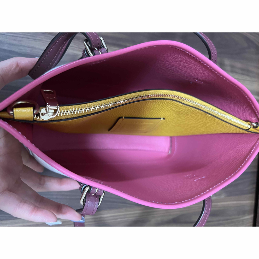 ☆新品未使用☆コーチcoach ナチュラル マンゴー マルチ トートバッグ-