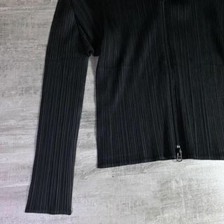 美品 PLEATS PLEASE プリーツプリーズ ダブルジップ ジャケット 黒の