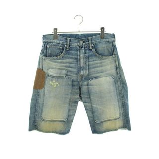 ヴィスヴィム(VISVIM)のビズビム  12SS  SOCIAL SCULPTURE 99 SHORTS DAMAGED-8 0112105005061 パッチワークダメージハーフパンツ メンズ 32インチ ※12/28～1/6 発送・問い合わせ遅延(ショートパンツ)