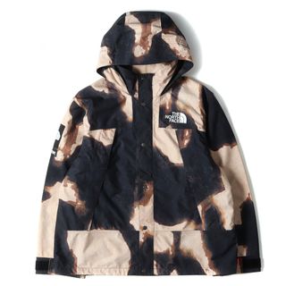 シュプリーム(Supreme)のSupreme シュプリーム ジャケット サイズ:XL 21AW THE NORTH FACE ノースフェイス ブリーチデニム プリント マウンテンジャケット Bleached Denim Print Mountain Jacket ブラック 黒 アウター ブルゾン コート コラボ【メンズ】【中古】【美品】(マウンテンパーカー)