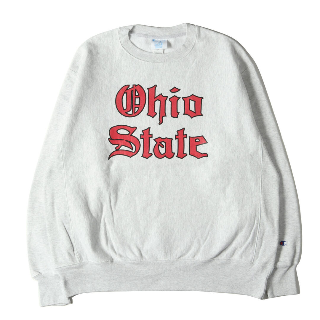 Champion チャンピオン スウェット サイズ:XL 日本未発売 US企画 Ohio State リバースウィーブ カッレジ スウェット アvッシュグレー トップス トレーナー 【メンズ】【美品】