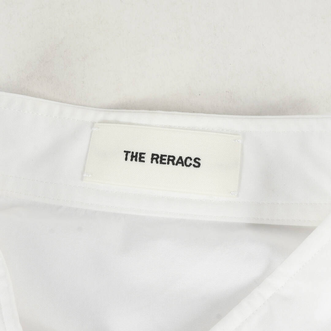 THE RERACS ザ リラクス シャツ サイズ:46 22AW スタンドカラー プラケット 長袖 シャツ VINTAGE FINX COTTON THE PLACKET SHIRT 22FW-REBL-314 比翼仕立て ビッグ オーバー サイズ シルエット ホワイト 白 トップス カジュアルシャツ  【メンズ】