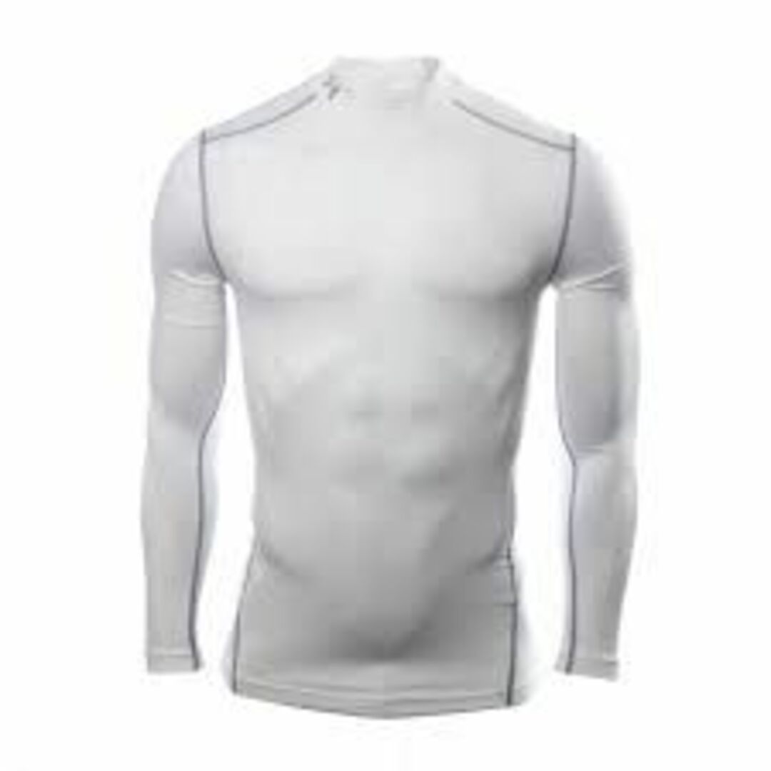 UNDER ARMOUR(アンダーアーマー)のアンダーアーマー 長袖 モック M MD 新品 白 ホワイト シャツ インナー メンズのトップス(Tシャツ/カットソー(七分/長袖))の商品写真