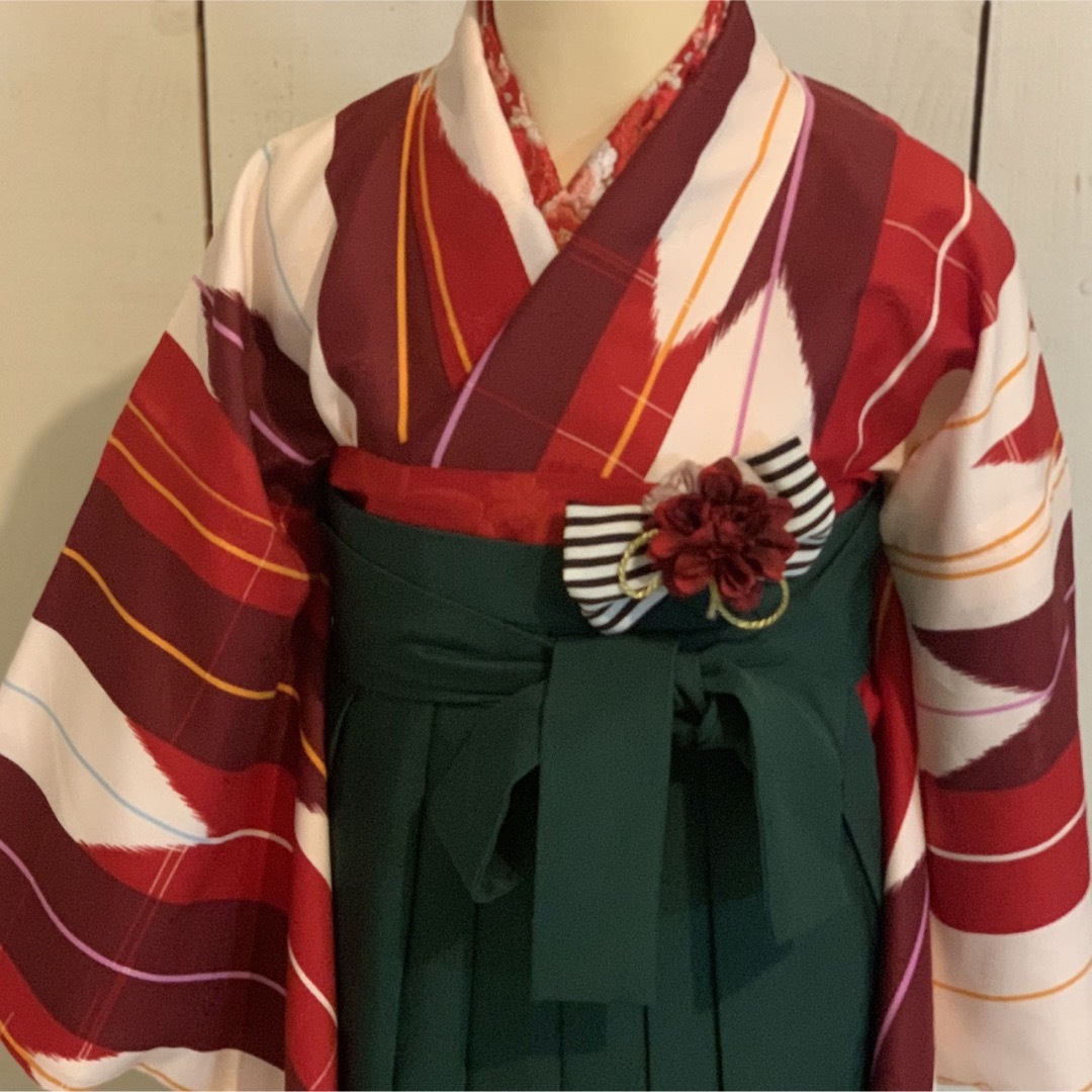 小学校卒業袴　ふりふ　6点セット キッズ/ベビー/マタニティのキッズ服女の子用(90cm~)(和服/着物)の商品写真