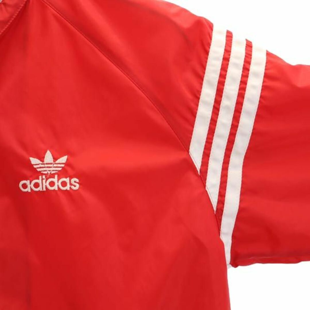 アディダス 70s 80s ヴィンテージ デサント製 トレフォイルロゴ ナイロン ウインドブレーカー S レッド系 adidas 3ライン スポーツ  メンズ 【中古】 【230907】