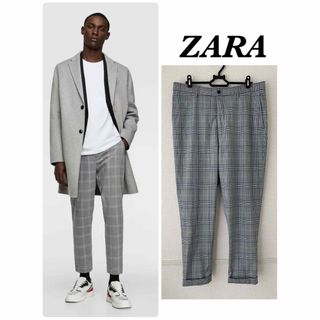 ZARA ザラ　ベーシック　スラックスパンツ　チャコールグレー　EUR40