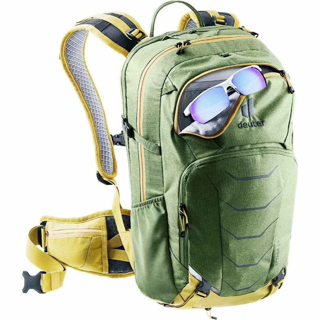 Deuter(ドイター)の【新品】ドイター アタック20（カーキ×ターメリック）バッグ(バックパック) スポーツ/アウトドアの自転車(バッグ)の商品写真