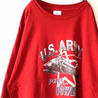 USA製 アローレ US ARMY Tシャツ 2XL レッド 赤 古着(Tシャツ/カットソー(半袖/袖なし))