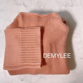 美品＊DEMYLEE デミリー カシミアボトルネックニット-