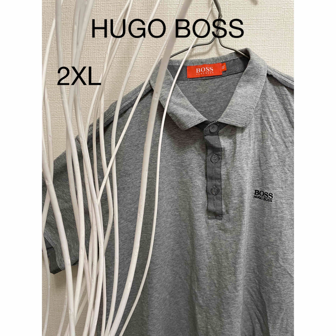 HUGO BOSS(ヒューゴボス)のHUGO BOSS ポロシャツ　XLサイズ　グレー メンズのトップス(ポロシャツ)の商品写真