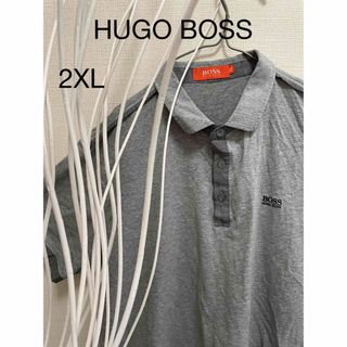 ヒューゴボス(HUGO BOSS)のHUGO BOSS ポロシャツ　XLサイズ　グレー(ポロシャツ)