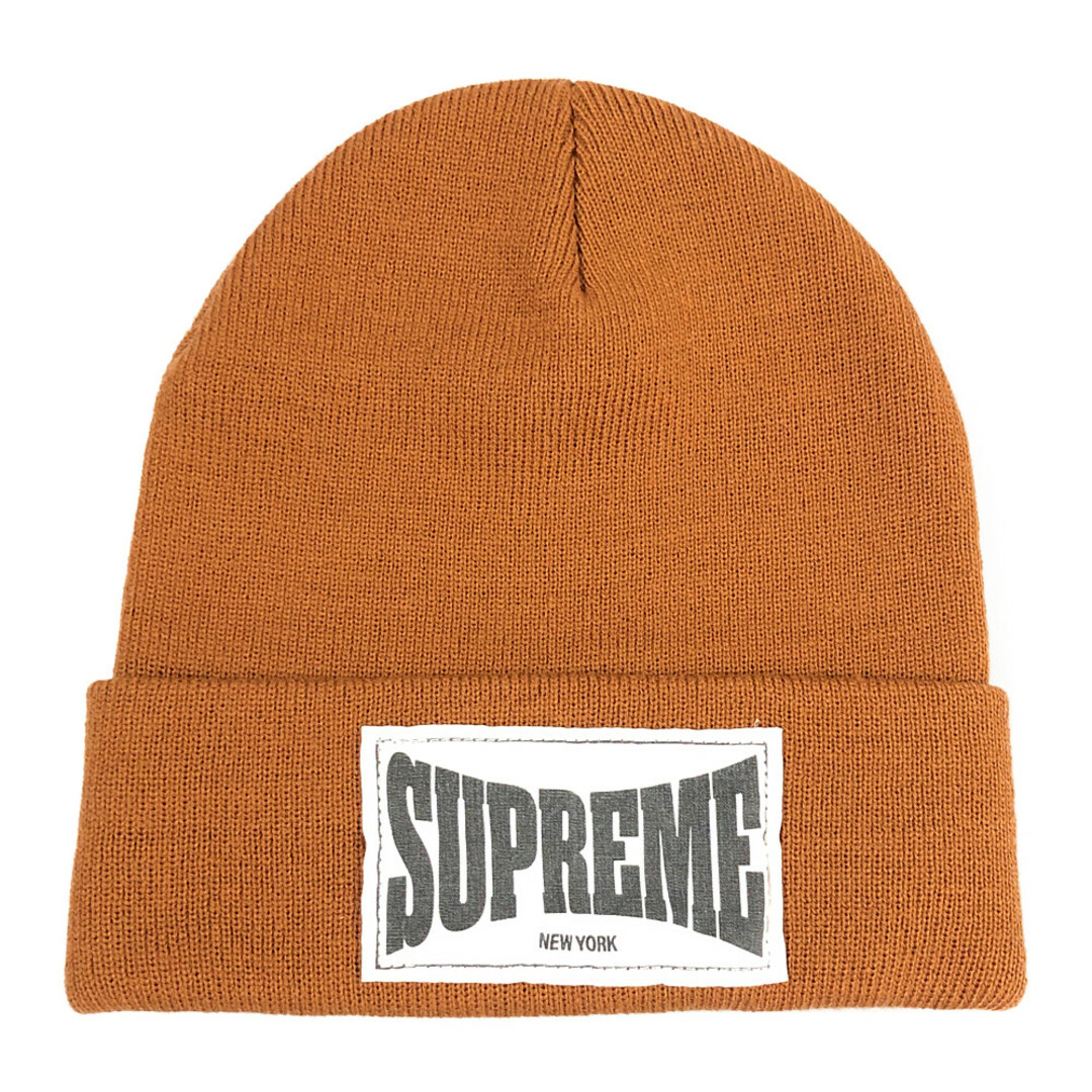 SUPREME シュプリーム WOVEN LABEL BEANIE ニットキャップ RUST 正規品 / B4269